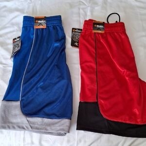 And1 Mens Athletic Shorts in Blue and Red